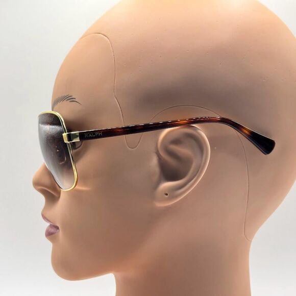 NEW Ladies Y2K Polo Ralph Lauren Oversized Sunglasses RA4103 Gold/Brown 65/14 main image 10